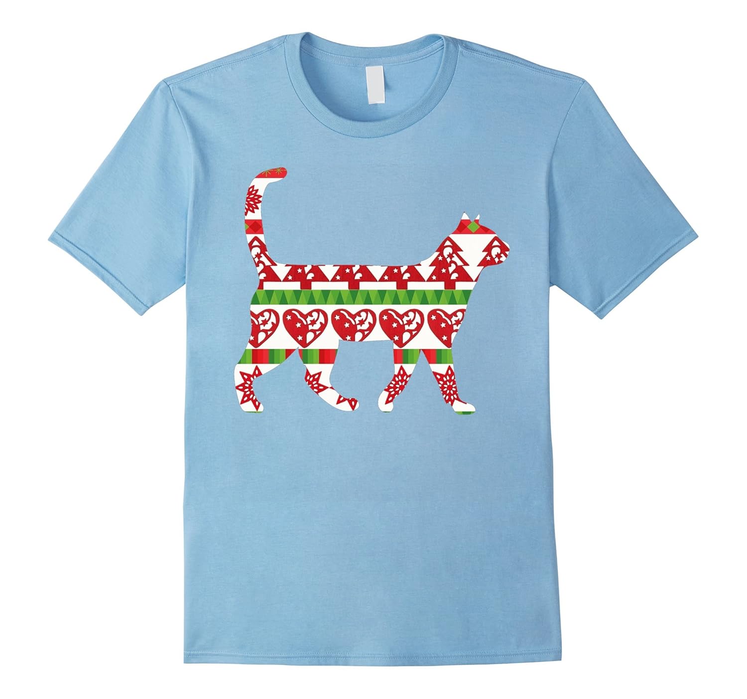 Christmas Sweater Cat Cute Novelty T-Shirt-ANZ