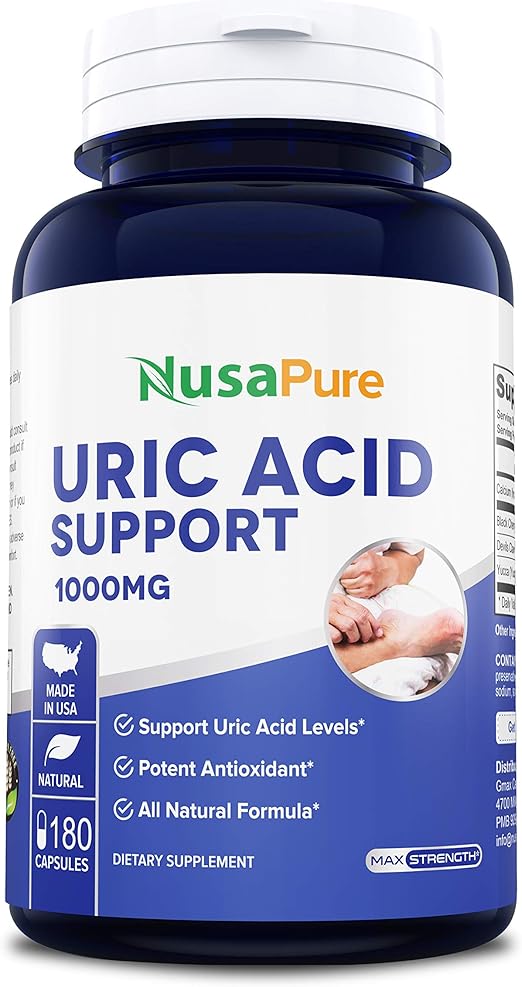 Uric Acid Support 180caps (NonGMO & Gluten Free) Supports Uric Acid
