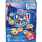 Chips Ahoy! Mini Chocolate Chip Cookie Snack Packs, Made in a Peanut-Free Facility, School Snacks, 156 g, Baked in Canada
