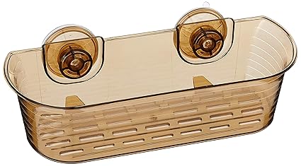 Amazon Brand - Solimo Suction Bathroom Rack/Shelf