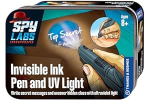 Thames & Kosmos Spy Labs Inc: Invisible Ink Pen and UV Light Exchange Top Secret Info Securely | Essential Tools and Tricks of The Trade from The Detective Gear Experts for Young Investigators
