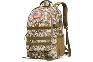 outdoor plus Camo Backpack for Boys,Military Teen Backpack with USB Port, Army Bookbag for School