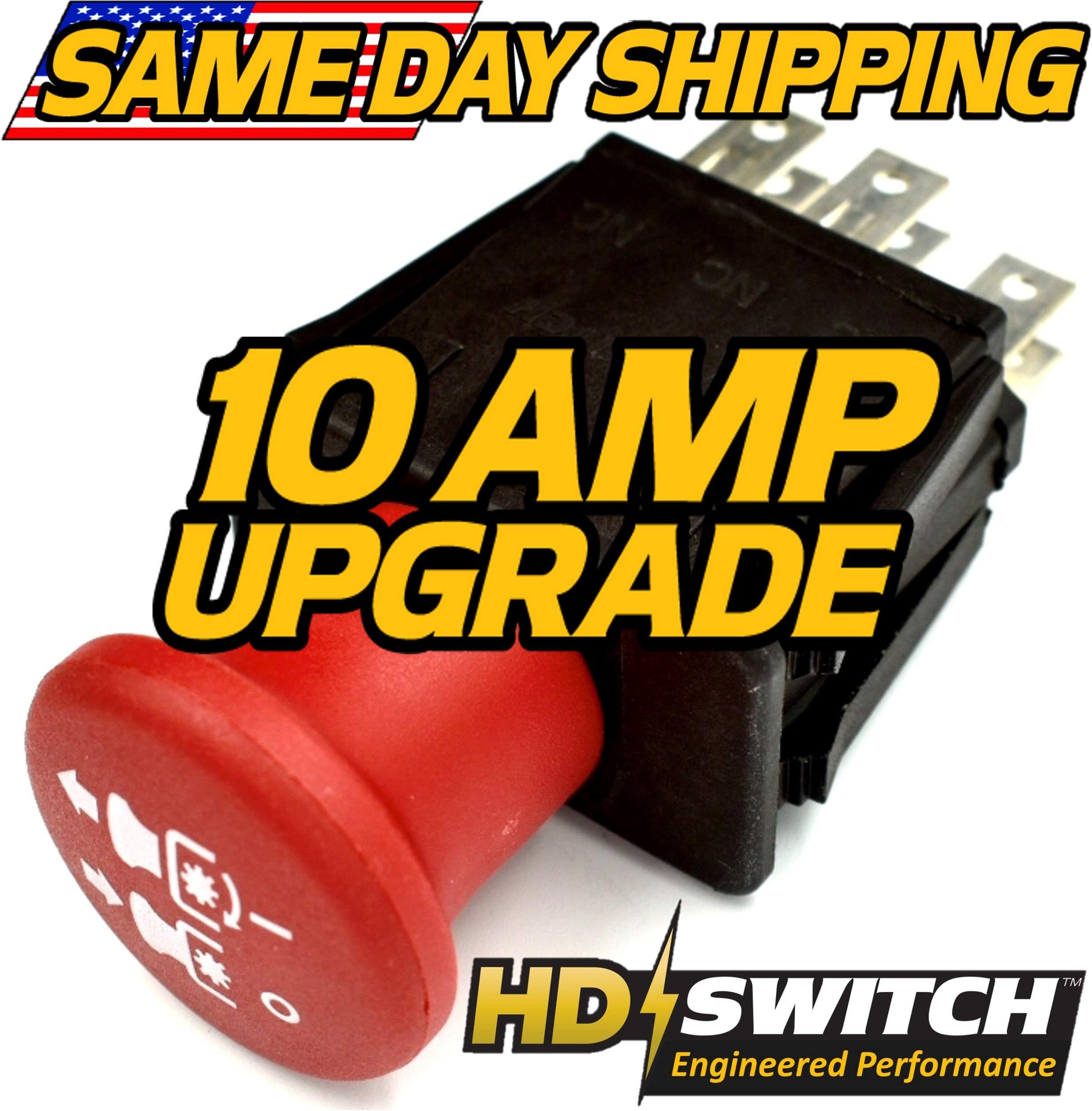 HD Switch Free 10 AMP Upgrade Blade Clutch PTO Switch Replaces Hustler X One & Z4, Super Mini Z