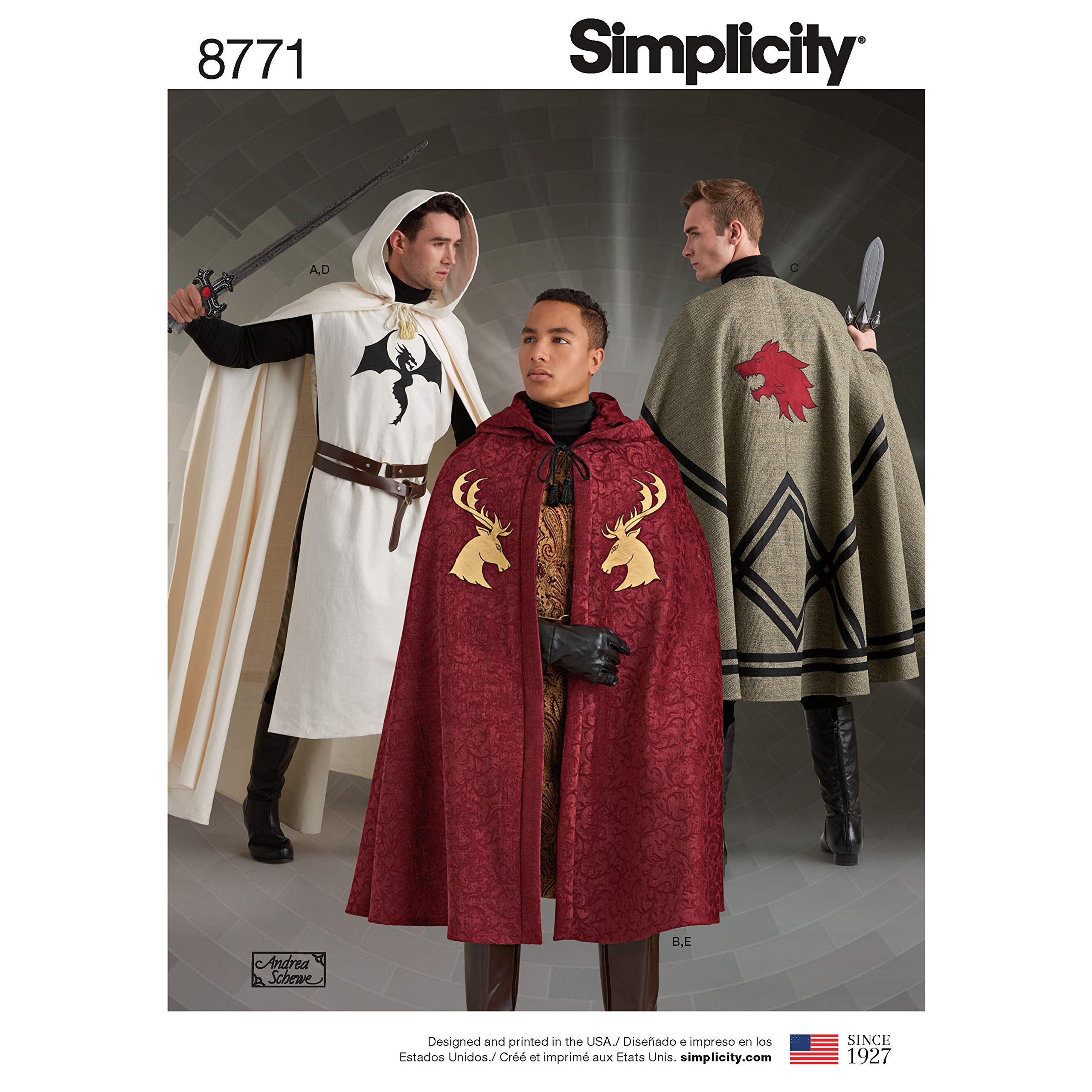 Simplicity SimplicityPattern 8771 Unisex Capes, Paper, White, ONE Size