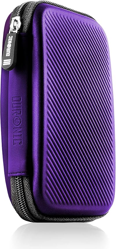 Duronic HDC2 Portable EVA External Hard Drive Case Violet 15x11x3cm 2.5" HDD/SSD