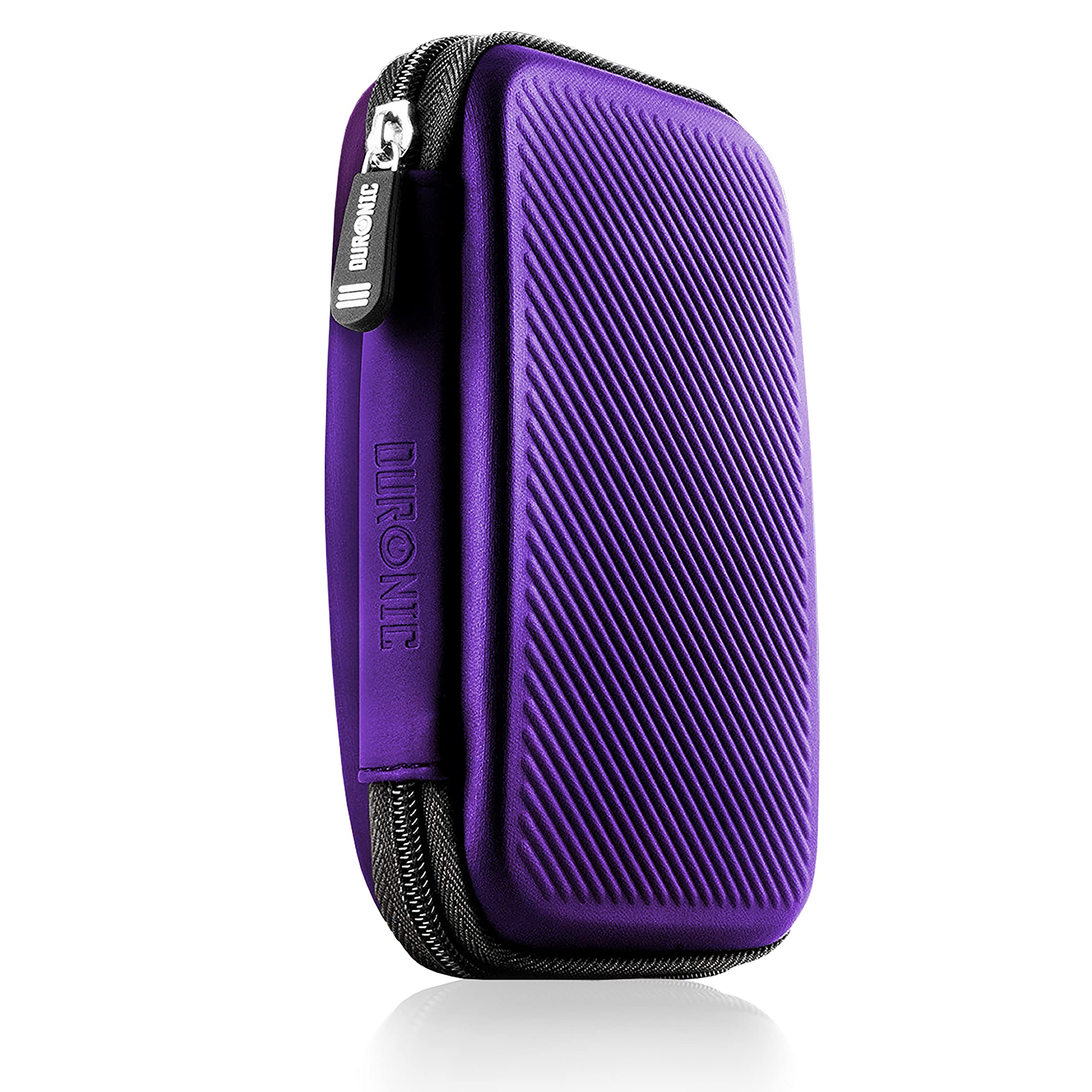 Duronic HDC2 /VT Portable EVA External Hard Drive & Cable Storage Case, Lightweight Protective Case Suitable for WE/Western Toshiba Buffalo Hitachi Seagate Samsung Purple