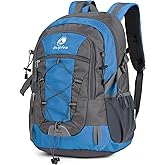 Outplea 25L Small Hiking Backpack Daypack for Men Women, Waterproof Outdoor Backpack with Chest Strap for Camping, Lake Blue