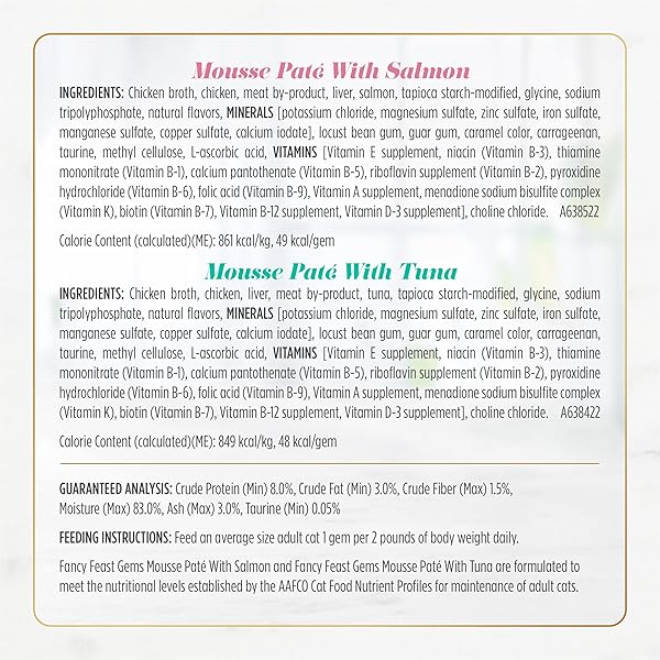 FANCY FEAST GEMS PATE CAT FOOD MOUSSE AND A HALO OF SAVORY GRAVY WET CAT FOOD VARIETY PACK – (PACK OF 12) 4 OZ. BOXES