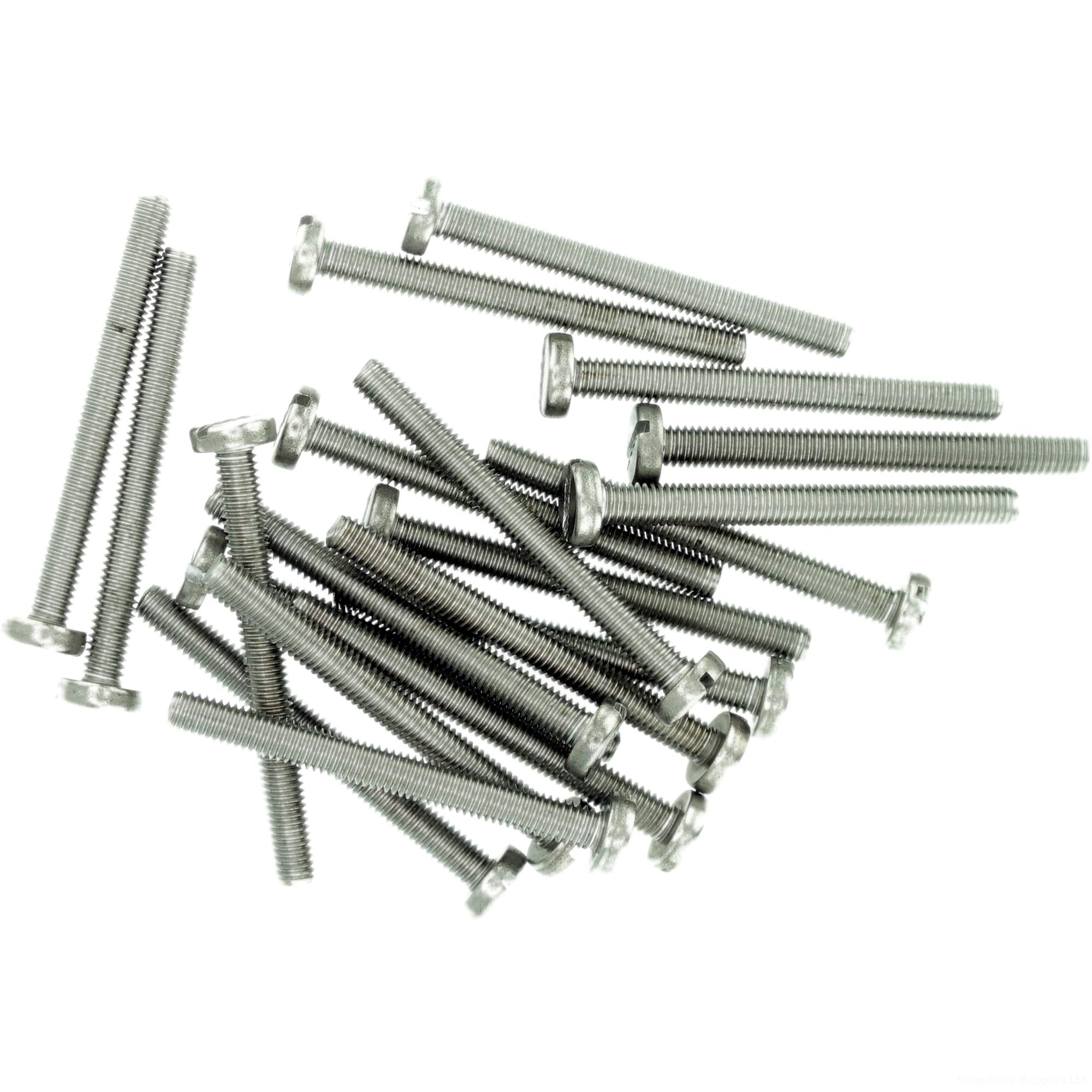 M5 (5mm x 8mm) Slot Pan Machine Screw (Bolt) - Stainless Steel (A2) (Pack of 20)