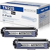 TN225 TN-225 Black High Yield Toner Cartridge 2 Pack Replacement for Brother TN 225 Toner for HL-3140CW MFC-9330CDW MFC-9340CDW HL-3180CDW MFC-9130CW MFC-9140CDN DCP-9015CDW Printer Toner TN225BK