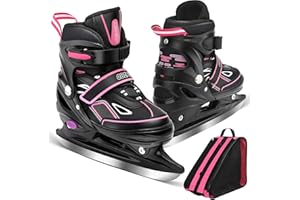 OBENSKY Ice Skates for Kids - Adjustable Ice Skating Shoes with Free Ice Skating Bag - Fun Hockey Skates for Toddlers, Boys and Girls - Suitable for Outdoor and Skating Rink