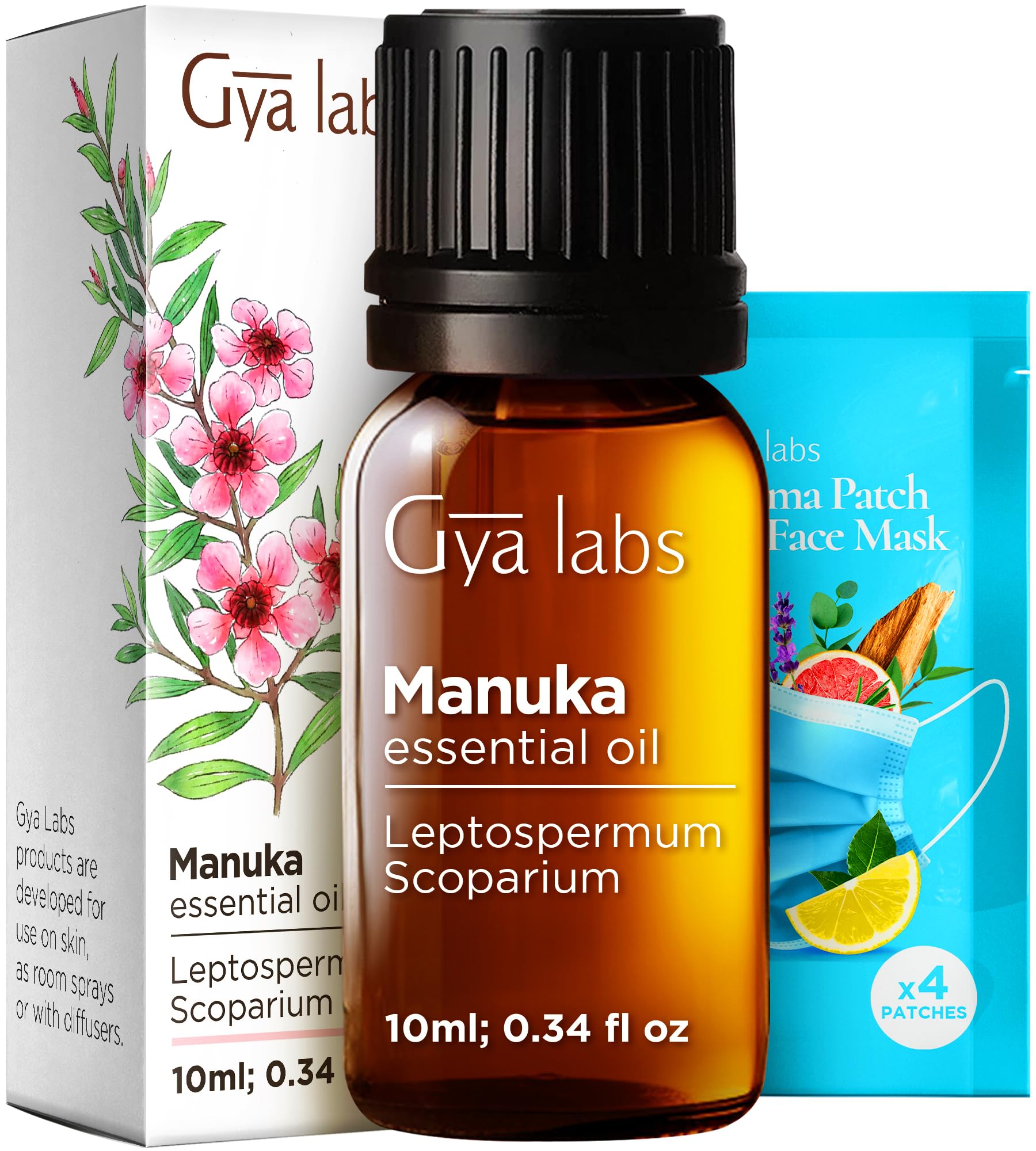 Gya Labs Manuka Oil for Skin - Essential Oils for Skin, Nails, Candle Making & Aromatherapy - Herbaceous & Earthy Scent - 100% Natural (10ml)