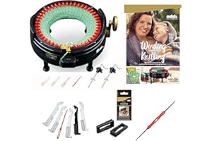 Addi Express King Size Knitting Machine Kit Extended Version with Manual Counter Includes: 46 Needles, Knitting Machine, Pattern Book, Express Hook, Replacement Needles, Stopper