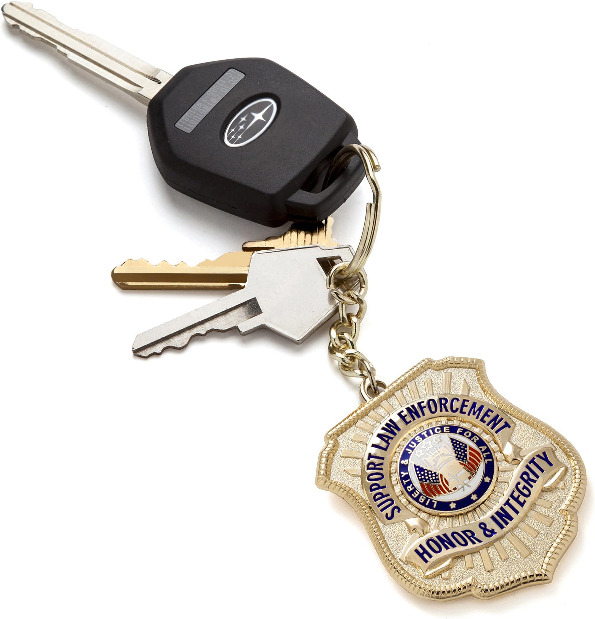 Gold-Plated Honor Badge Keychain