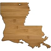 Totally Bamboo Louisiana State Shaped Bamboo Serving and Cutting Board