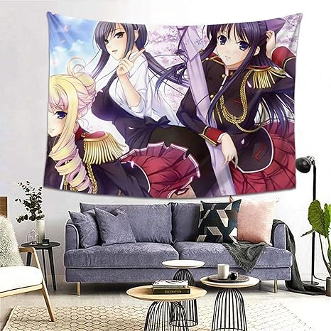 Amazon Co Jp 装飾用品タペストリー ワルキューレロマンツェ3 壁掛け おしゃれポスター キャンバス絵画 お洒落 背景絵画 壁アート多機能 寝室 カーテン タペストリー 個性ギフト ホーム キッチン