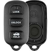 Remote Key Fob Cover Shell Case for 2002-2006 Toyota (GQ43VT14T) | Replacement for 2002 2003 2004 2005 2006 Solara Camry (89742-AA030) 3-Button No Programming Necessary