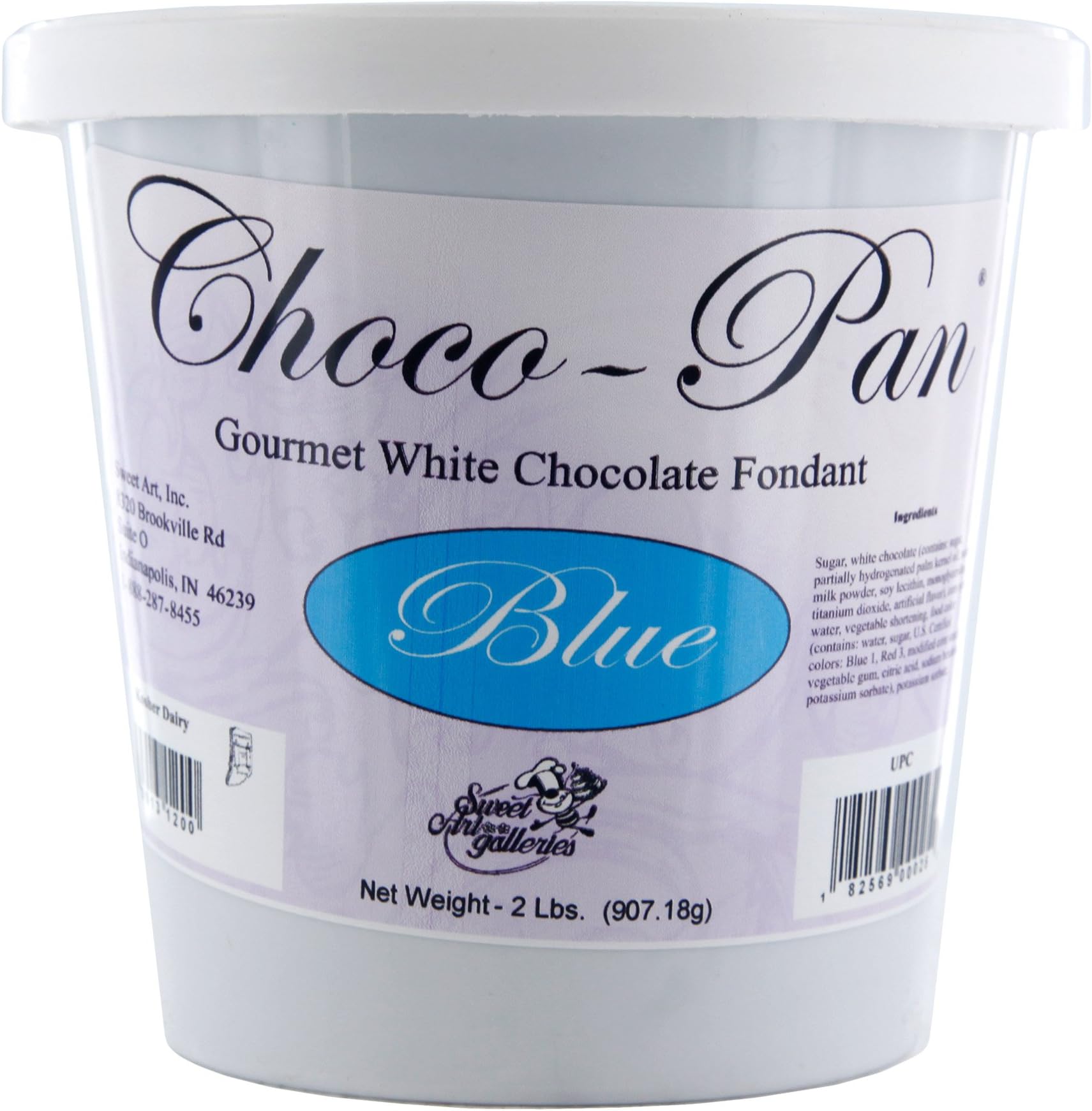 Choco-Pan Rolled Fondant - Blue - White Chocolate