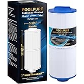 POOLPURE 5CH-502 Fine Thread Spa Filter Replaces PPM50SC-F2M, Marquis Spa 20041, 20091, 370-0237, Marquis 50, 2” Male Thread/MPT Hot Tub Filter (1)