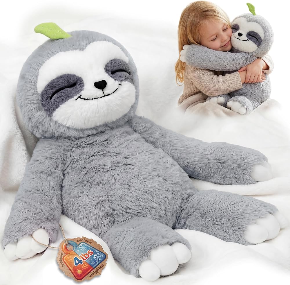 Mewaii Weighted Teddy Sloth Gifts Heat Cool 1.5kg 52cm