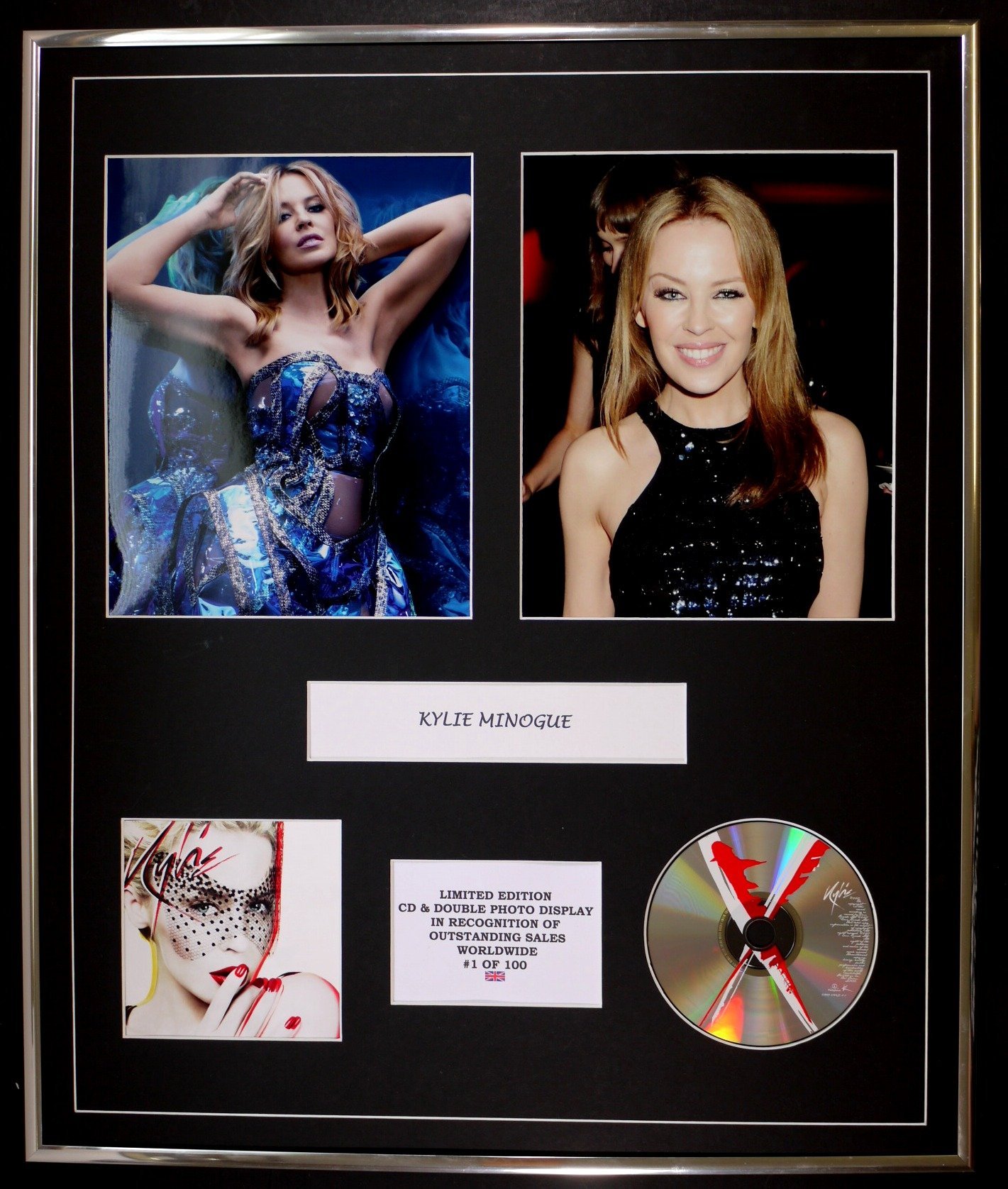 KYLIE MINOGUE/CD & DOUBLE PHOTO DISPLAY/LTD. EDITION/COA/X