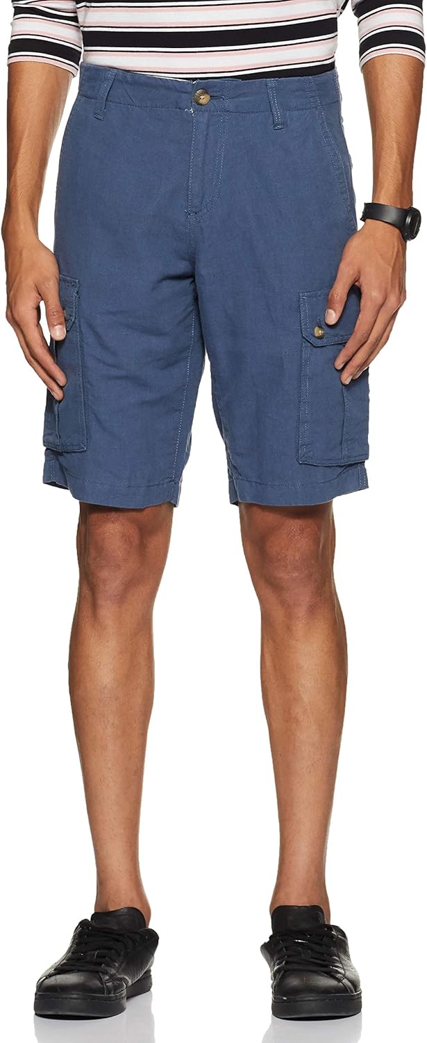 Buy US Polo Men's Cotton Shorts (8907259783284_USST6024_30_ Blue) at