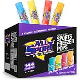 All Sport Electrolyte Hydration Freezer Pops, Variety Pack, 3 oz, 144 Count | B Vitamins &amp; Potassium, Electrolytes, Hydration Support, Sports Hydration, Blue Raz Ice, Lemon Lime, Fruit Punch, Orange
