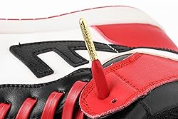 Loop King Laces - Premium Red Flat Leather Shoe