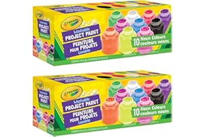 Crayola Canada 2 pack Crayola Neon Washable Project Paint, 10 Count