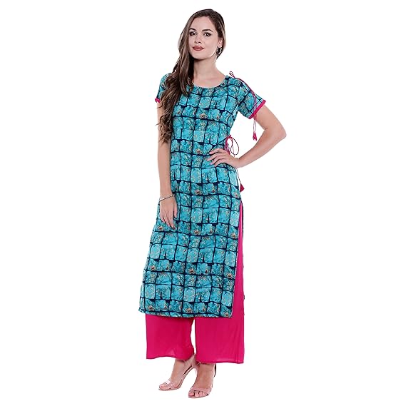OOMPH! Womens Rayon Straight Kurta