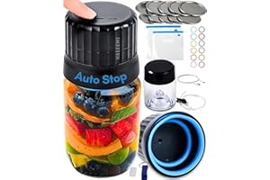 HALEEMS Electric Mason Jar Vacuum Sealer Kit - Auto Stop, Compact Design, Seals Jars and Bags, Jar Vacuum Sealer for Mason Jars, Mason Jar Sealer Vacuum Kit, Food Saver Jar Sealer for Mason Jars