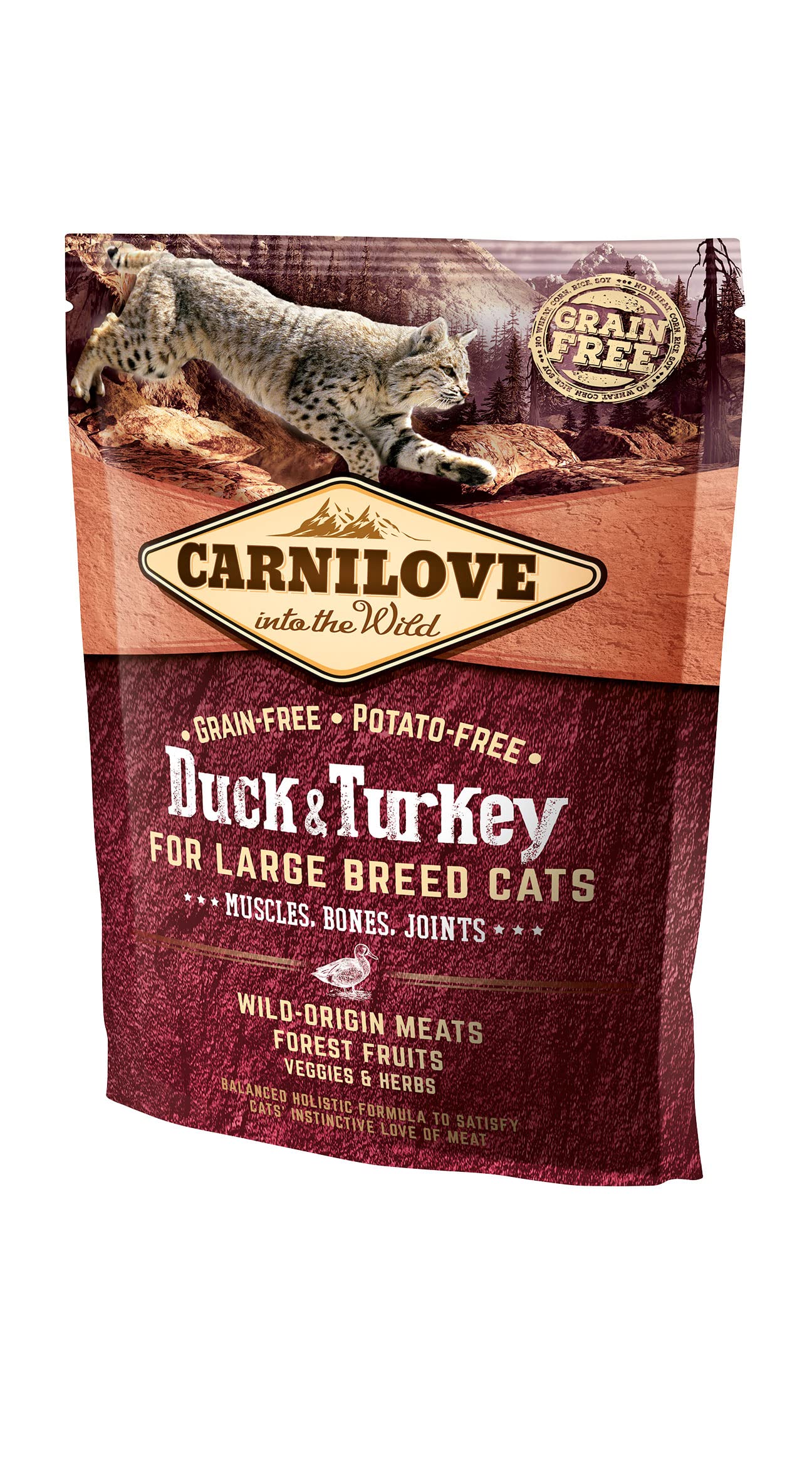 Carnilove Duck & Turkey Large Joints Dehydrated Cat Food 400 g – 400 g