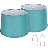 Lampshades Set of 2, Blue Lamp shades for Table