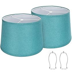 Lampshades Set of 2, Blue Lamp shades for Table