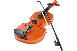 Hey! Play! Kid’S Toy Violin with 4 Adjustable Strings & Bow - Musical Sounds- Realistic-Looking Instrument for Learning Classical Music (80-HM-336840)