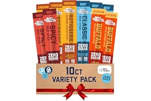 THE NEW PRIMAL New Primal Meat Sticks Sampler, Grass-Fed Beef, All Natural Chicken, Keto & Gluten Free Healthy Snacks for Adults, Sugar Free Low Carb High Protein Snack, Jerky Gift Box, Variety Pack, 10 Count
