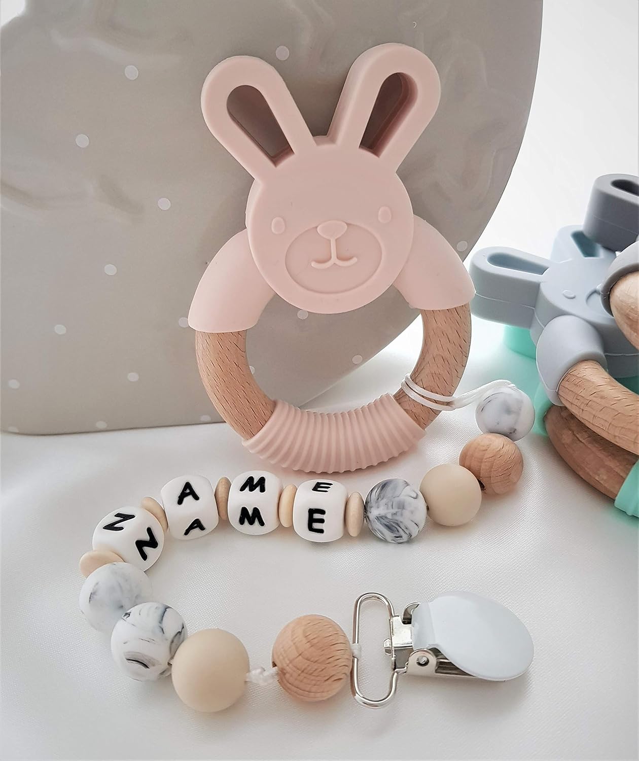 personalised silicone teether