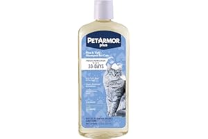 PetArmor Plus Flea and Tick Shampoo for Cats, Kills and Prevents Against Fleas and Ticks, Spring Freesia Scent, 12 fl. oz.