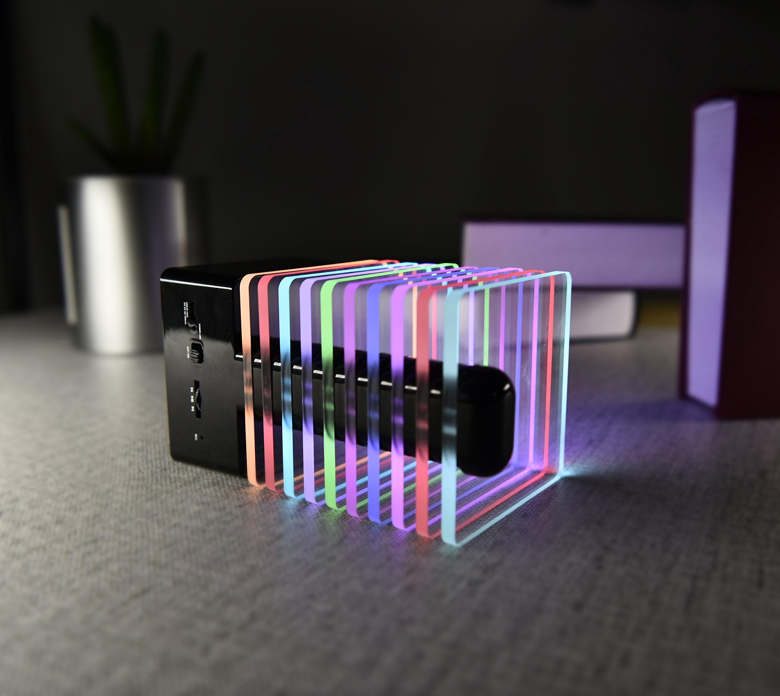 Persevere Wireless Bluetooth Speaker, 7 Color LED Rainbow Lights Portable Speaker with HD Sound and Bass, Bluetooth V4.2 Handsfree Calling Bluetooth Stereo Speaker with Built-In Mic for Home, Outdoors