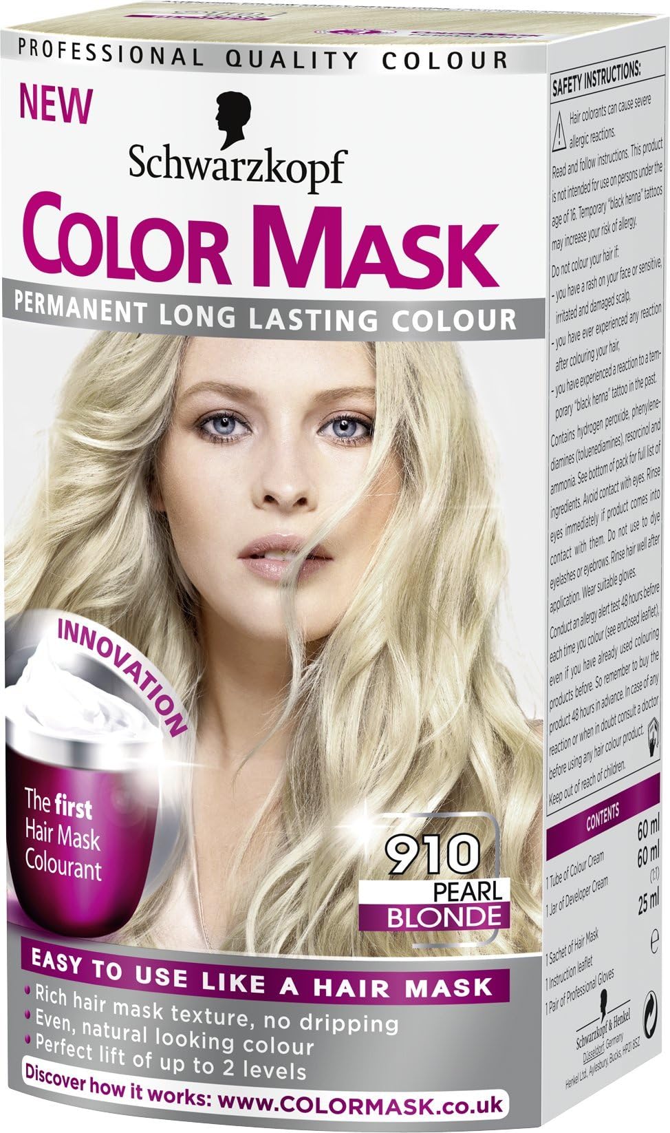 Schwarzkopf Color Mask 910 Pearl Blonde