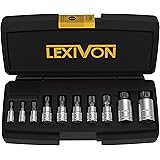 LEXIVON XZN Triple Square Spline Bit Socket Set, Premium S2 Alloy Steel | 10-Piece European Style M4 - M18 Set | Enhanced Sto
