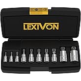LEXIVON XZN Triple Square Spline Bit Socket Set, Premium S2 Alloy Steel | 10-Piece European Style M4 - M18 Set | Enhanced Sto