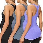 fitglam Women's Maternity Tank Tops Workout Active Athletic Yoga Sleeveless Shirts Pregnancy Racerback Activewear Clothes