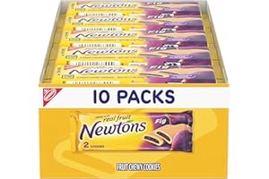 FIG NEWTONS Newtons Fig Bars, Soft Fruit Chewy Cookies, 10 Snack Packs (2 Cookies Per Pack)