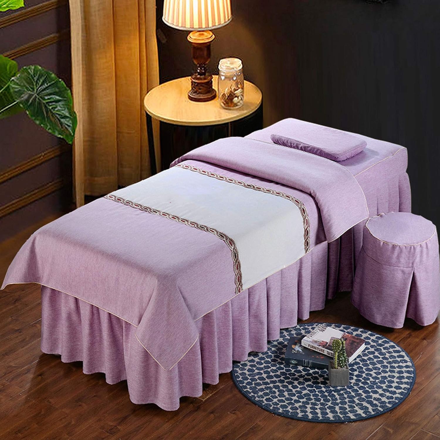 Luxury spa linens set, Massage Couch Linens set 4piece Beauty