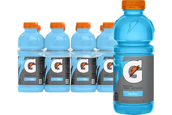 Gatorade Thirst Quencher, Cool Blue, 20 Fl Oz (Pack of 8) | Electrolyte Drink, Hydration