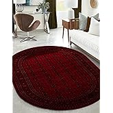 Unique Loom Tekke Collection Area Rug - Khan (4' 1" x 6' 1" Oval Red/Terracotta)