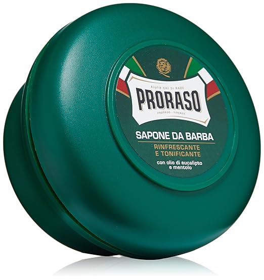 Proraso Shaving Soap in a Bowl, Refreshing and Toning, 5.2 oz (150 ml)