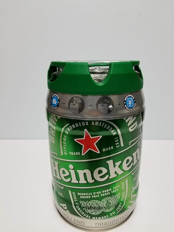 Heineken, Lager 5l Mini Keg, 169.07 Fl Oz Beer Alcohol
