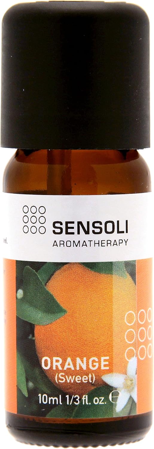 SENSOLI Orange Essential Oil 10ml - 100% Pure - Aromatherapy Essential Oil for Diffusers Massage & DIY Blends